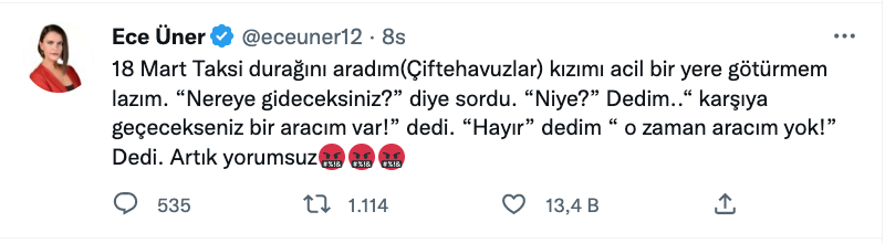 ece uner taksi duragi ile arasinda gecenleri paylasti duruma isyan etti artik yorumsuz